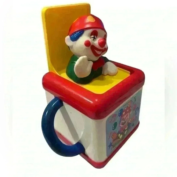 Vintage 1992 Redbox Musical Jack In the Box  Clown Toy Creepy Clown Used - Picture 6 of 6